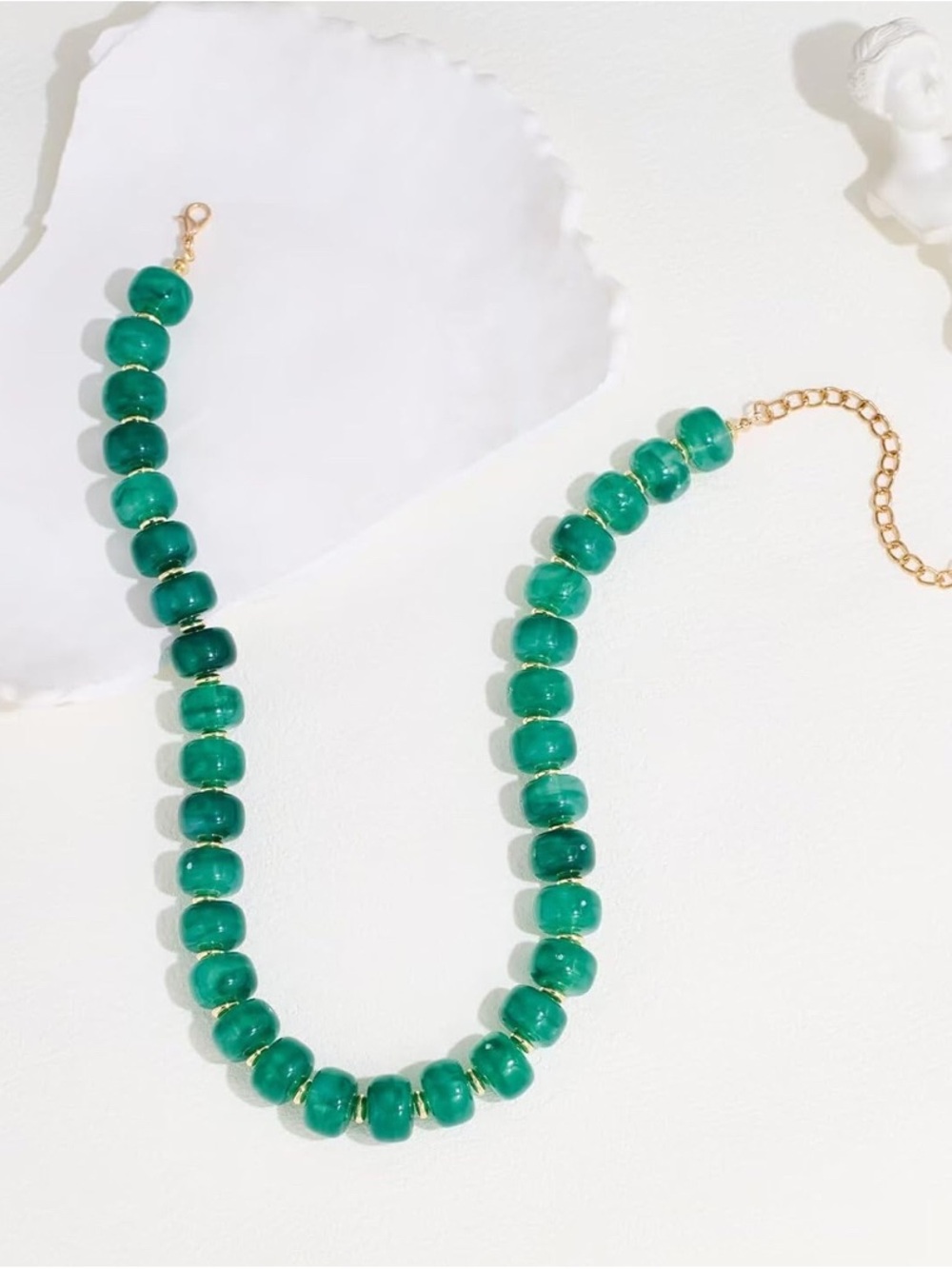 New! Green Dopamine Beaded Necklace - Picture 4 of 5